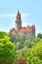 Marvellous stony Bouzov castle in Czech republic Royalty Free Stock Photo