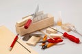 Beautiful hobby backgrounds. Tools and material for hobby. Free time / interest concept Royalty Free Stock Photo