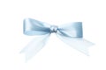 Beautiful holiday blue bow isolated on white background Royalty Free Stock Photo