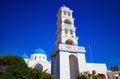 Beautiful holy cross church in Perissa, Santorini Greece