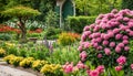 Beautiful home garden in full Royalty Free Stock Photo