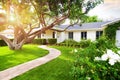 Beautiful Home With Green Grass Yard Royalty Free Stock Photo