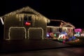 Beautiful home house christmas lights lighting Royalty Free Stock Photo