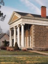 Beautiful home with pillars, vertical Royalty Free Stock Photo