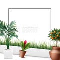 Beautiful Home Plants Colorful Template