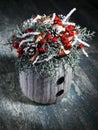 Beautiful homemade Christmas table decoration