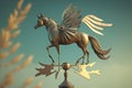 Beautiful homemade weather vane horse model