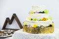 Beautiful Homemade Wedding Cake