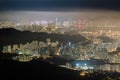 Beautiful Hong Kong lights and skyscrapers at night