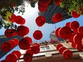 beautiful hongkong Street in Chinese new years Lanters Celebrations