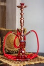 Beautiful hookah standing on a table in the eastern interior