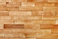 Beautiful horizontal mosaic from chipped wooden planks of different textures, close-up