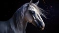 beautiful horse portrait illustration Animal wildlife