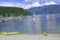 Beautiful Horseshoe Bay in Vancouver BC, with summer water sports activities