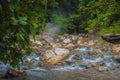 Beautiful hot springs in the jungle Royalty Free Stock Photo