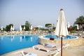 Beautiful hotel on the beach. Jordan. Royalty Free Stock Photo