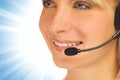 Beautiful hotline operator