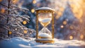 beautiful hourglass, winter background christmas creative bokeh christmas celebration