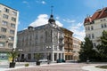 OPAVA, CZECH REPUBLIC Old town. Beautiful house, classic european architecture, blue sky