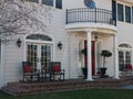 Beautiful house entrance all white