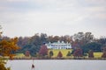 Beautiful house with fall color saw from the Dallas Arboretum and Botanical Garden