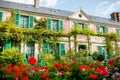 Beautiful house with garden in Giverny, France Royalty Free Stock Photo