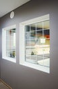 Beautiful house, interior, view of the kitchen through the window Royalty Free Stock Photo