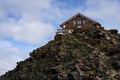 A beautiful house on the top of a mountain