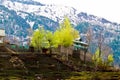 Beautiful House With vibrant color in manali India Royalty Free Stock Photo