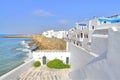 Beautiful houses on the coast in Asilah, Morocco