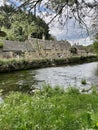 Beautiful houses in the Cotswold village of Bilbury, England Royalty Free Stock Photo