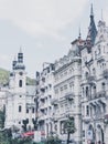 Karlovy Vary main square Royalty Free Stock Photo