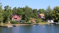 Beautiful houses in Stockholm archipelago