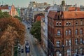 Beautiful houses in Wroclaw in the morning sun light Royalty Free Stock Photo