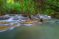 Beautiful Huay Mae Kamin Waterfall in Kanchanaburi Province. Thailand Royalty Free Stock Photo