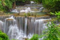 Beautiful Huay Mae Kamin Waterfall in Kanchanaburi Province. Thailand Royalty Free Stock Photo