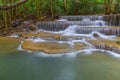 Beautiful Huay Mae Kamin Waterfall in Kanchanaburi Province. Thailand Royalty Free Stock Photo