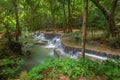 Beautiful Huay Mae Kamin Waterfall in Kanchanaburi Province. Thailand Royalty Free Stock Photo