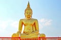 A Beautiful Huge Golden Meditating Budddha Statue Royalty Free Stock Photo
