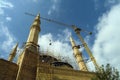 Construction of the Mohammad al-Amin Mosque in beirut, Lebanon