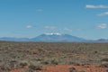 Beautiful Humphrey`s Peak vista in springtime, with the Arizona high desert in bloom