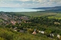 Beautiful Hungarian landscape from a lake Balaton, near the small village Szigliget Royalty Free Stock Photo