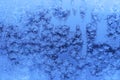 Beautiful ice pattern on winter window glass Royalty Free Stock Photo