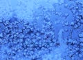 Beautiful ice pattern on winter window glass Royalty Free Stock Photo