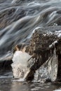 Beautiful ice on river Royalty Free Stock Photo