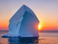 Beautiful iceberg reflecting in the water, generative ai Royalty Free Stock Photo