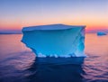 Beautiful iceberg reflecting in the water, generative ai Royalty Free Stock Photo