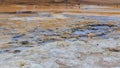 Beautiful Iceland landscape with surreal Namafjall geothermal area. Hverir.