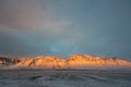 Beautiful Iceland mountain range in beautiful sunset light Royalty Free Stock Photo