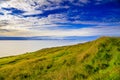 Majestic Icelandic lighthouse panorama. Royalty Free Stock Photo